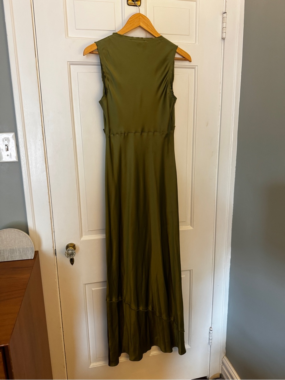 Reformation x Camille Rowe - Taylor V-Neck Silk Maxi Dress Size Medium - Picture 6 of 6